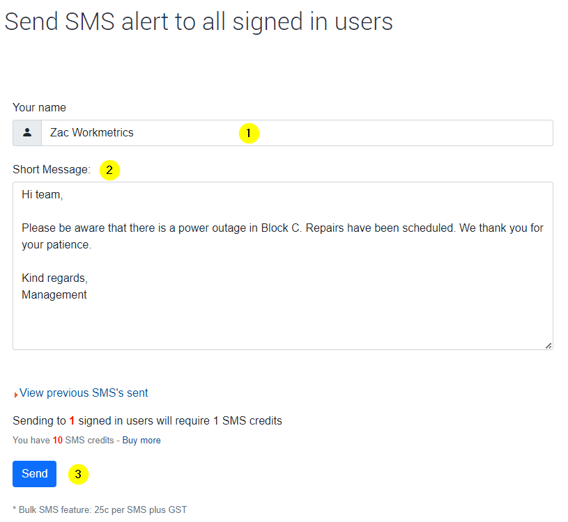 Send Number Work Support Content